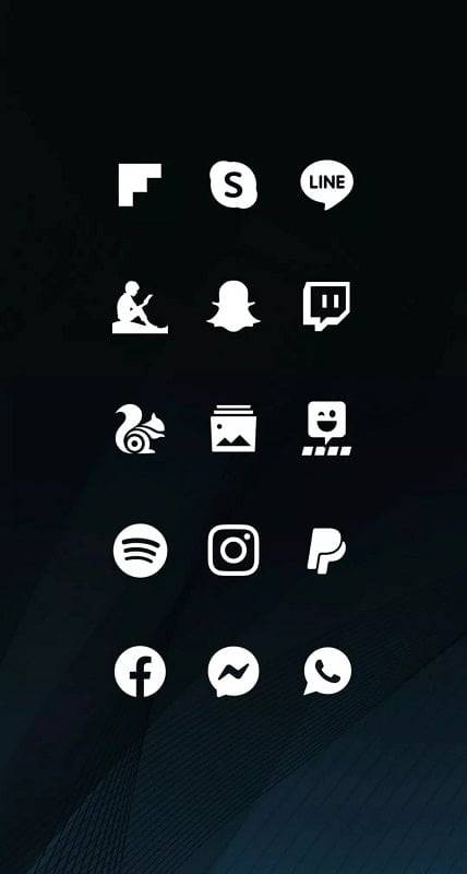 Whicons - White Icon Pack Скриншот 0