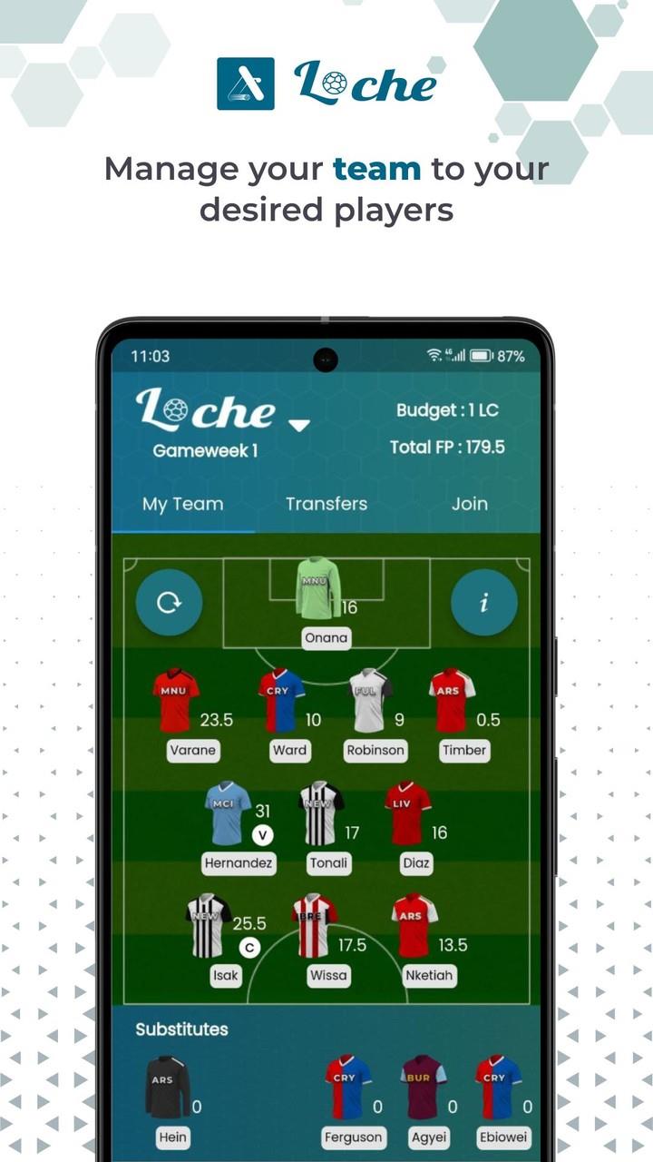 Loche Fantasy Football স্ক্রিনশট 0