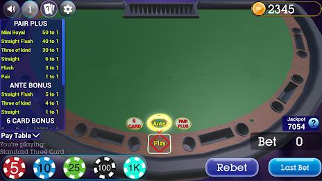 Three Card Poker Texas Holdem Screenshot 0