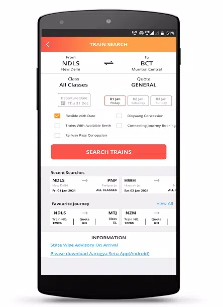 IRCTC Rail Connect Screenshot 2