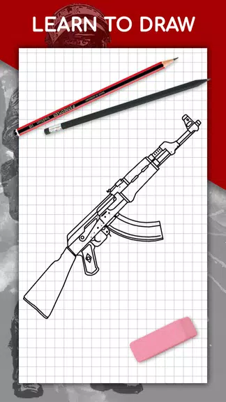 How to draw weapons by steps Captura de pantalla 0