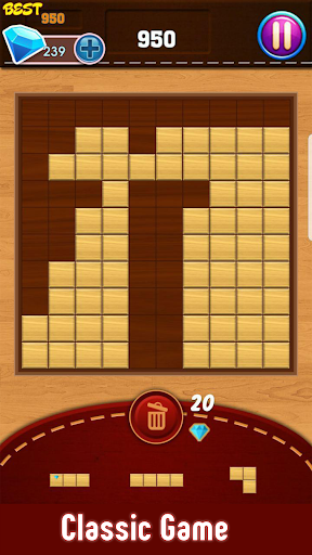 Block Puzzle : Classic Wood Schermafbeelding 1