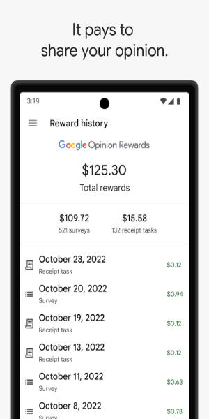 Google Opinion Rewards Capture d'écran 0