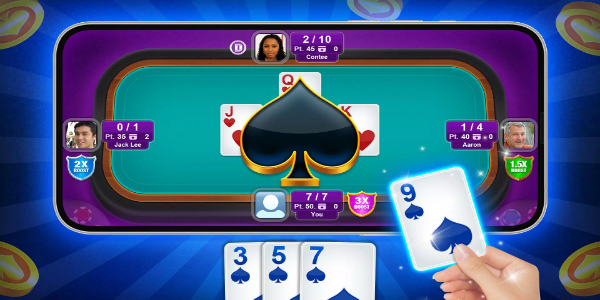 Spades - Offline Fun Card Game 스크린샷 2