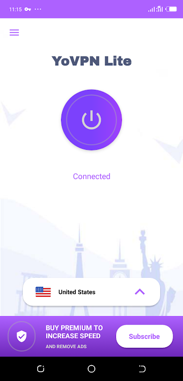 Schermata YoVPN-LITE, The Free fastest and most secured VPN 0