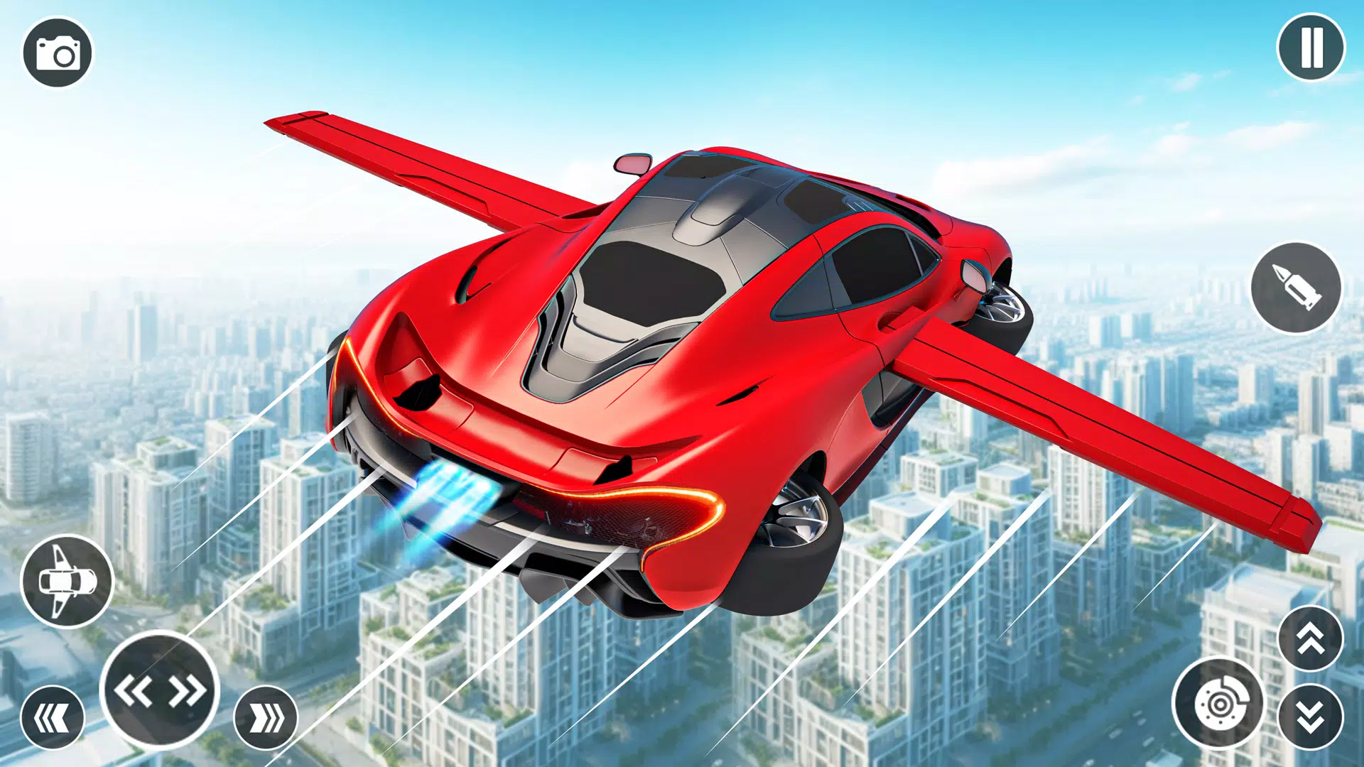 Flying Car Robot Shooting Game ภาพหน้าจอ 0
