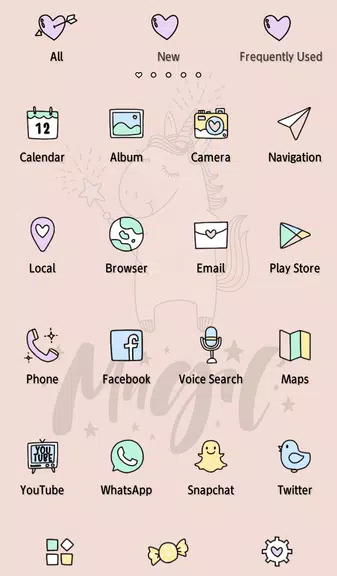 Unicorn Magic Theme Tangkapan skrin 2