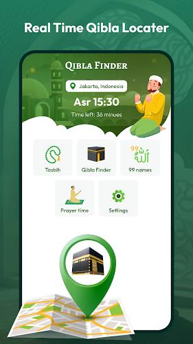 Qibla Direction - Qibla Finder ဖန်သားပြင်ဓာတ်ပုံ 0