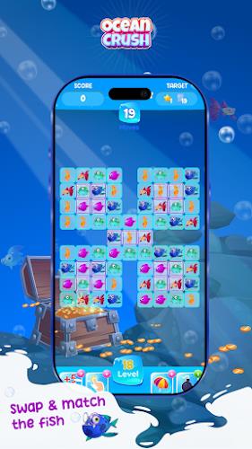 Ocean Crush Game - Match 3 Скриншот 1