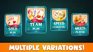 Canasta Plus Offline Card Game Captura de pantalla 1