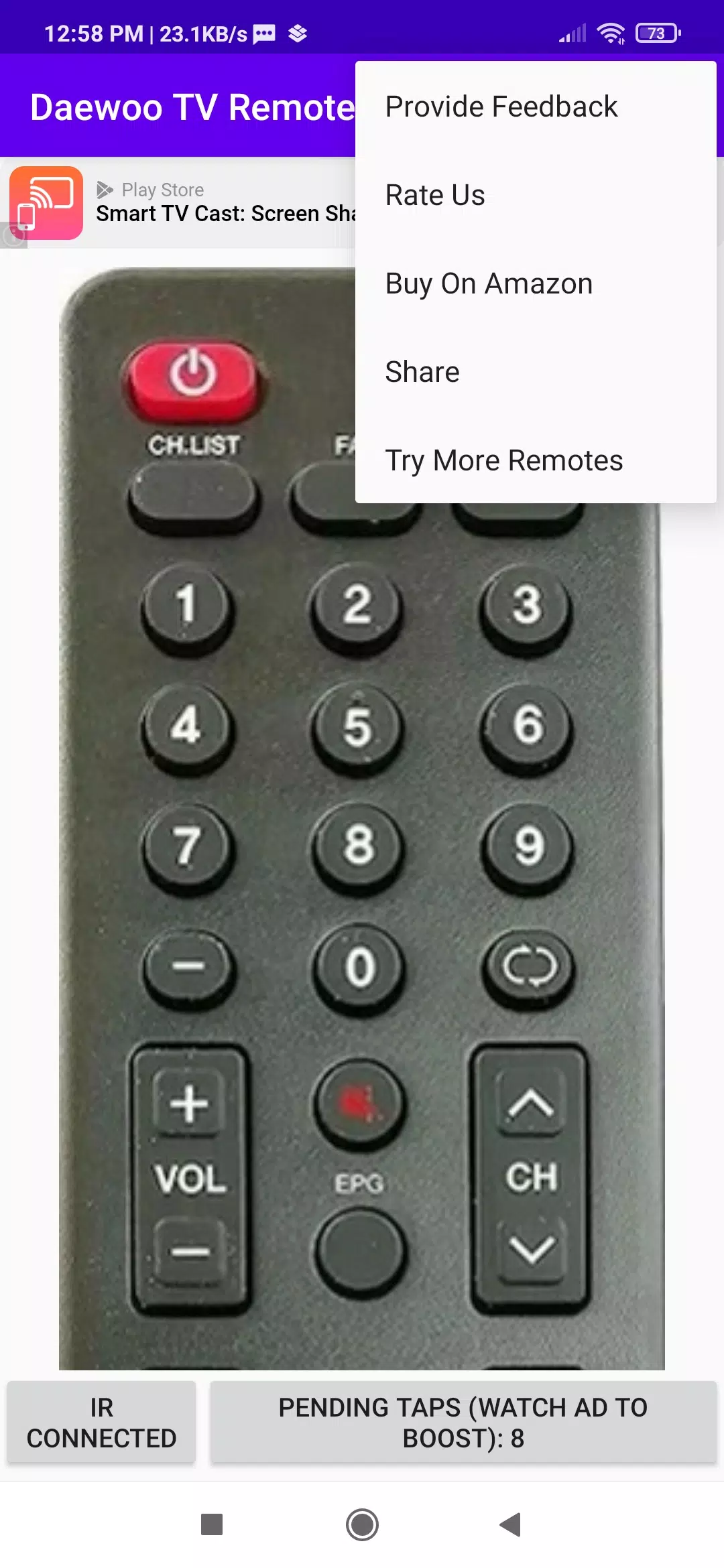 Daewoo TV Remote App Captura de pantalla 3