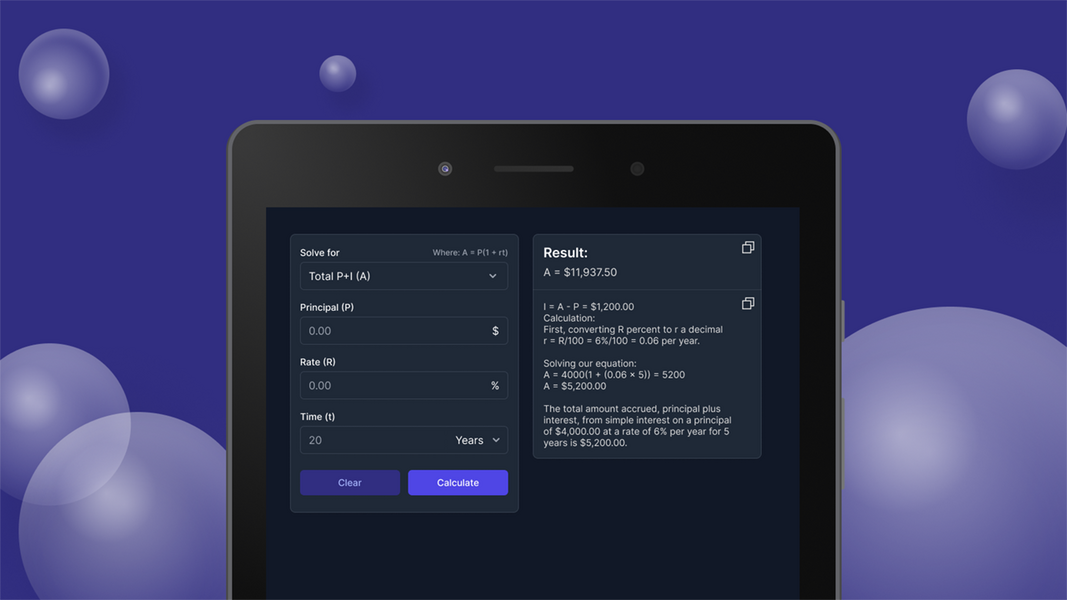 Simple Interest Calculator Captura de tela 0