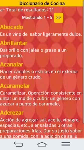 DiccionariodeCocina Screenshot 1