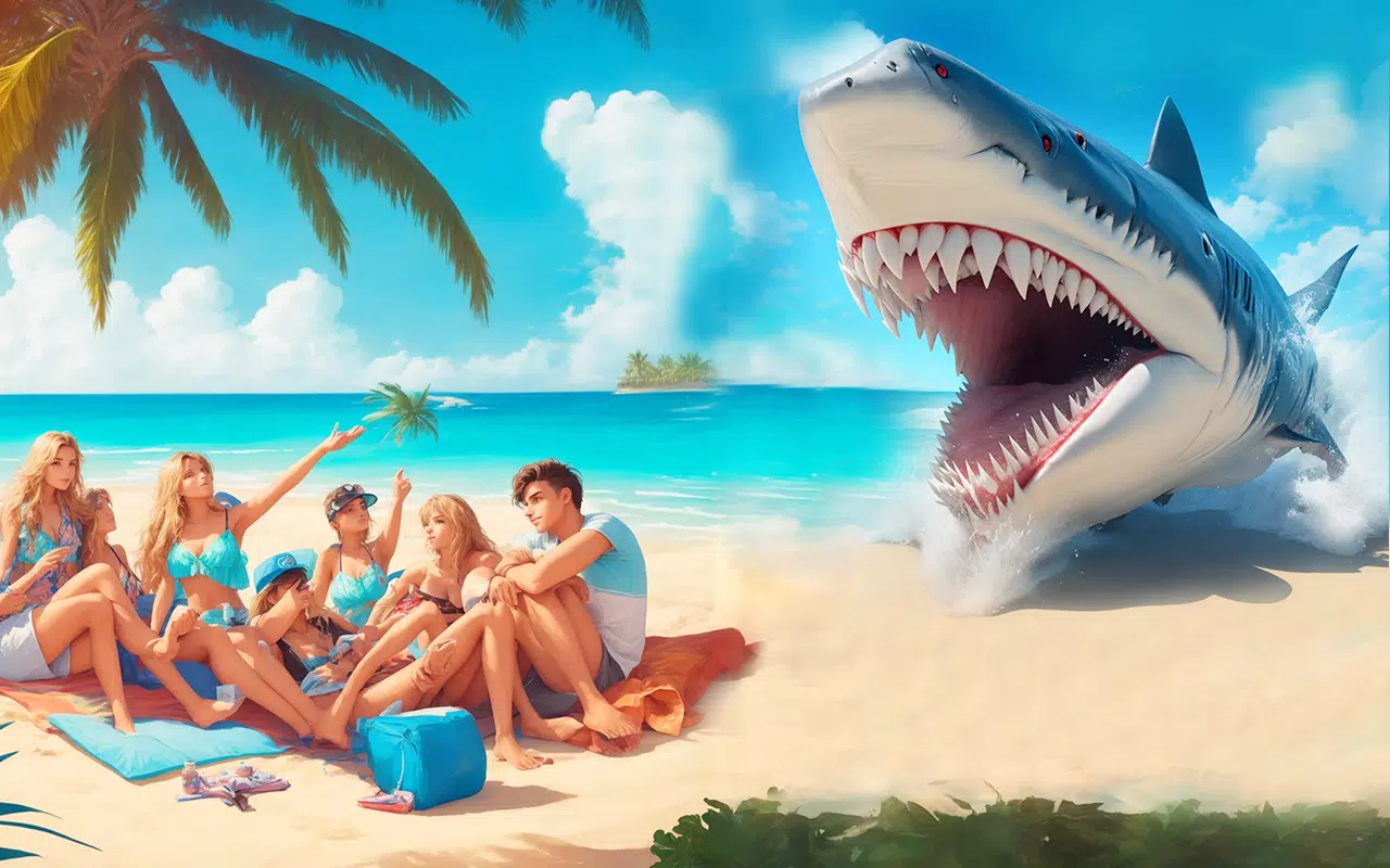 Angry Shark Attack Shark Game Capture d'écran 1