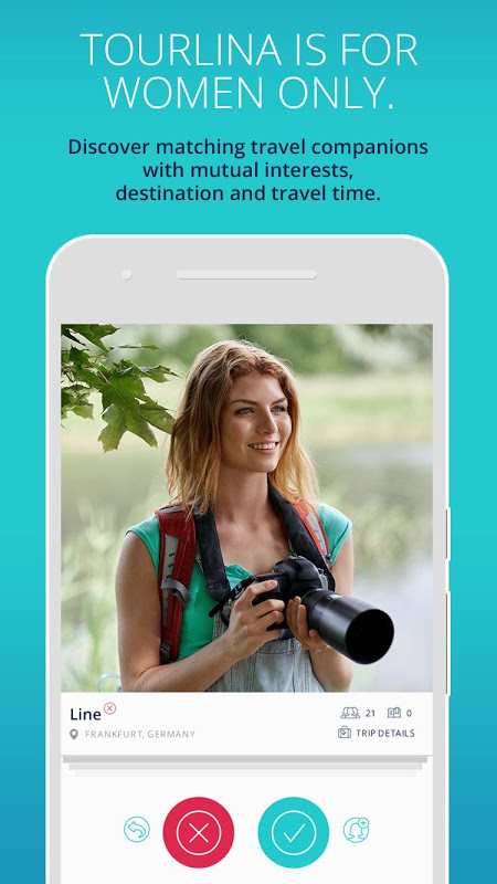 Tourlina - Female Travel App Screenshot 1