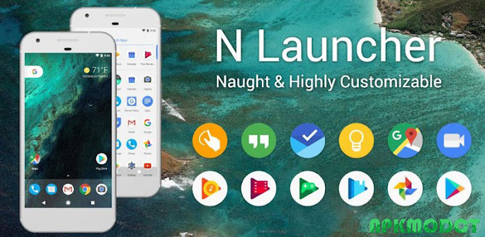 N+ Launcher Pro – Nougat 7.0 ဖန်သားပြင်ဓာတ်ပုံ 0