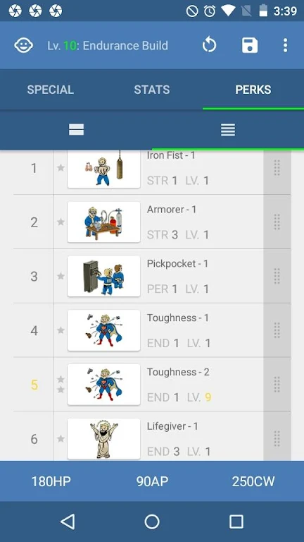 StatMan - FO4 Build Planner Tangkapan skrin 3