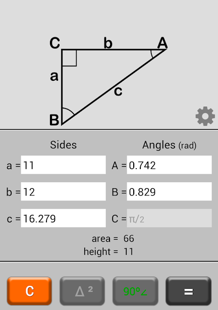 Triangle Calculator Capture d'écran 1