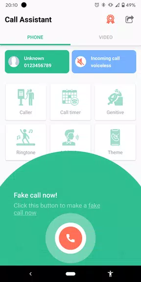 Fake Call and Sms Zrzut ekranu 0