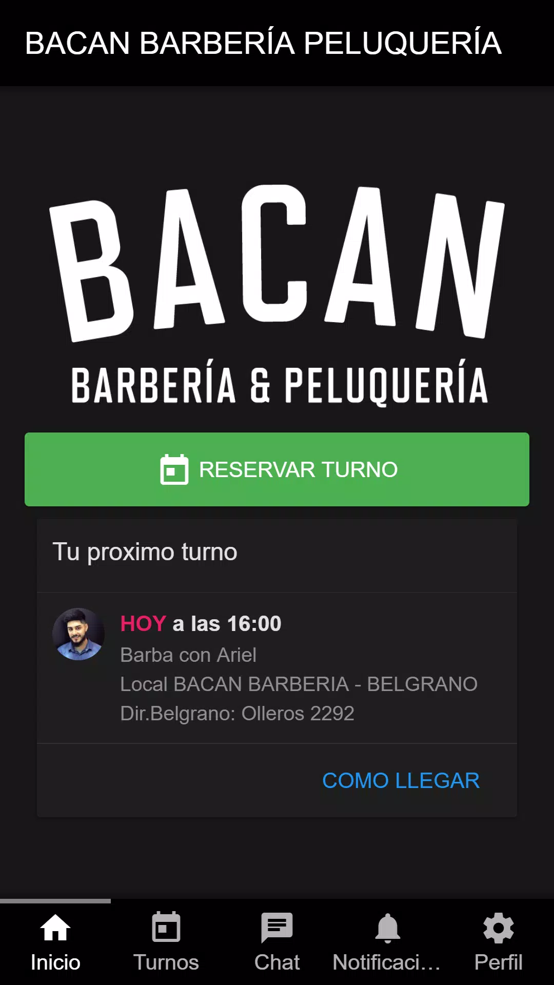 Bacan barbería y peluquería應用截圖第0張