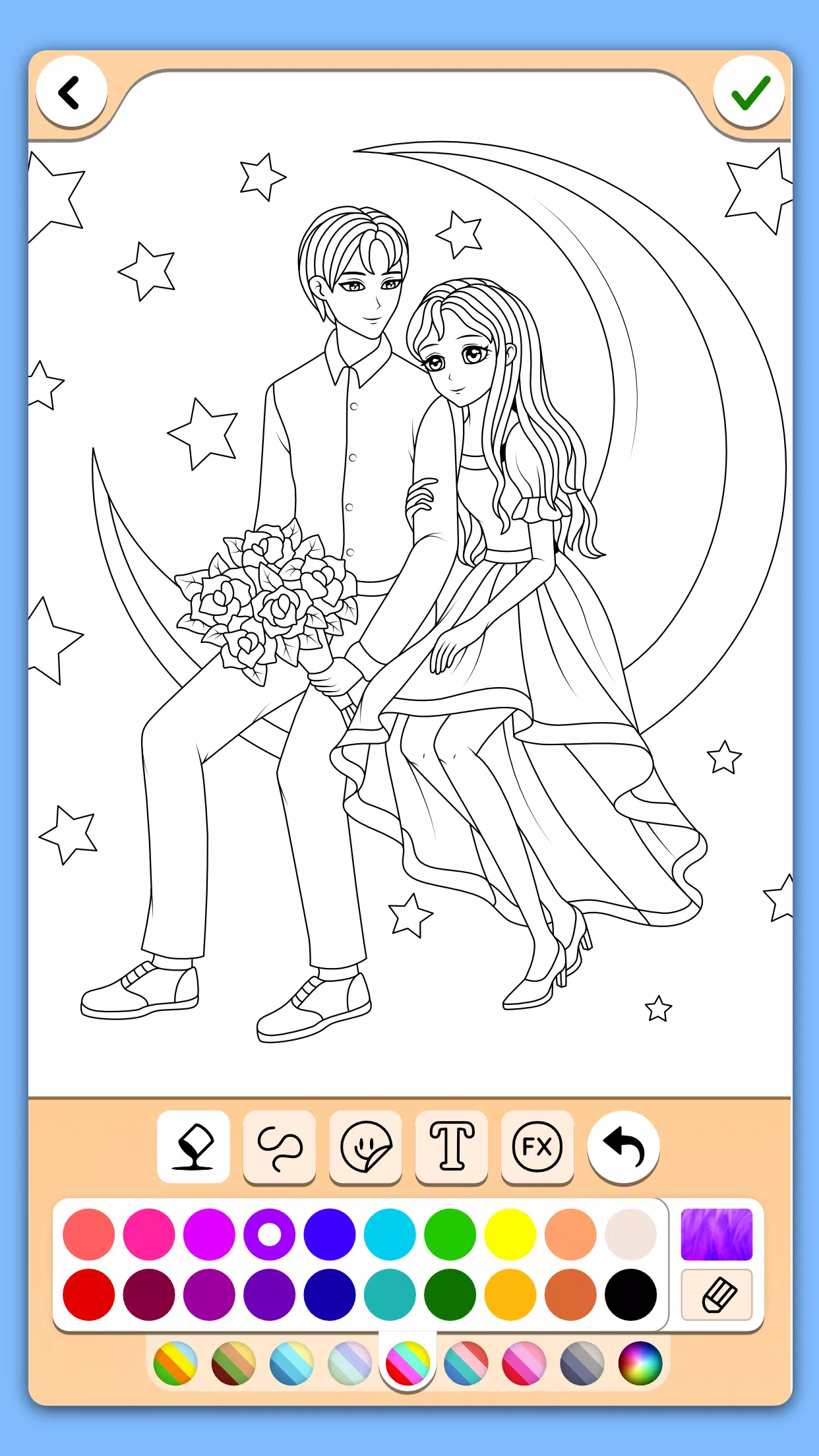 Valentines love coloring book Ảnh chụp màn hình 1