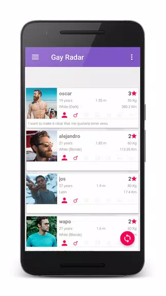 Gay Radar - dating, meeting chat hookup with men. स्क्रीनशॉट 1
