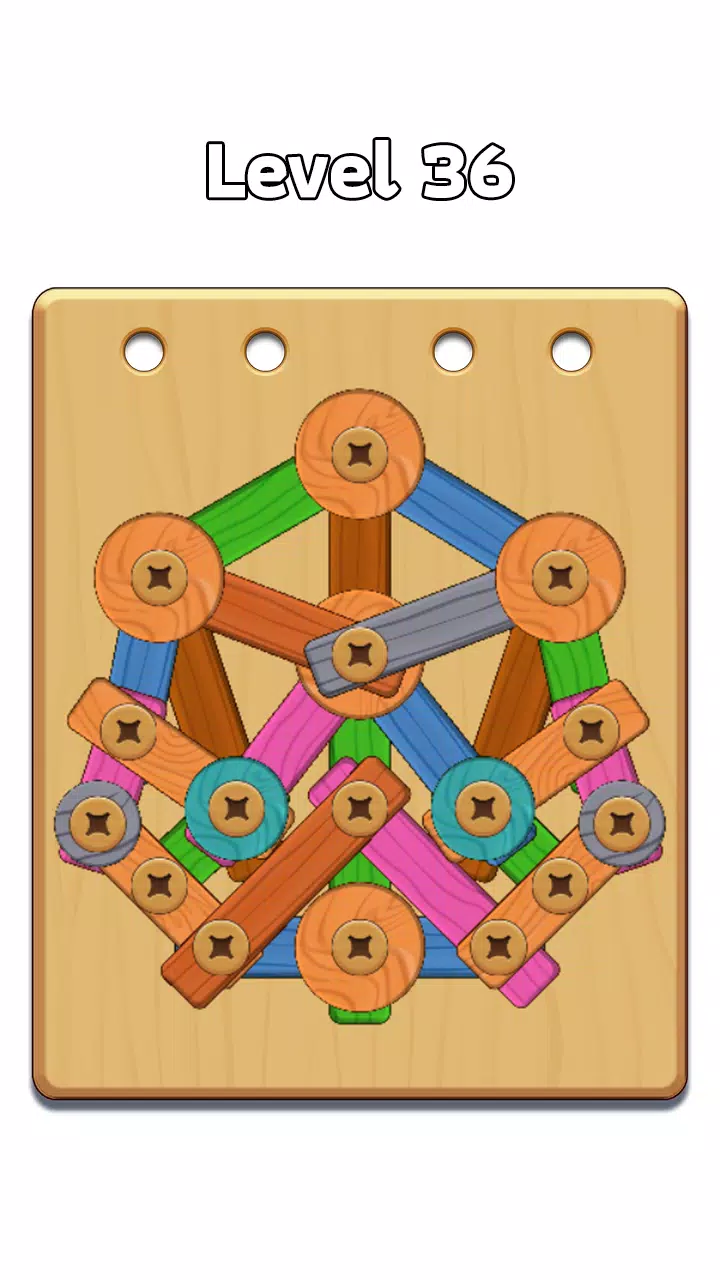 Wood Nuts & Bolt: Screw Puzzle Schermafbeelding 1