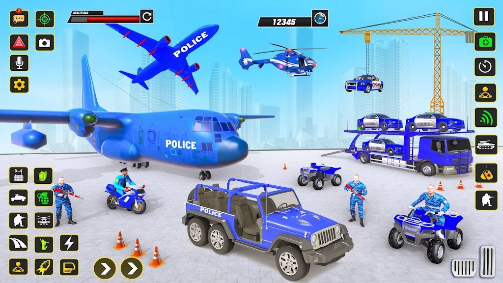 Police Car transporter Game 3D Tangkapan skrin 1