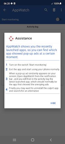 Appwatch : Anti pop-up ads Screenshot 1