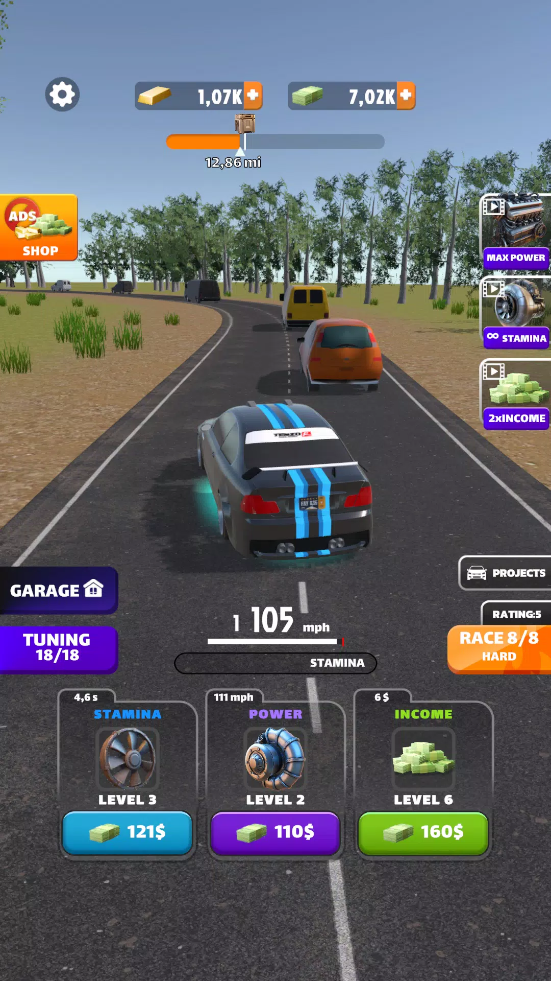 Racing Highway: Car Idle Screenshot 2