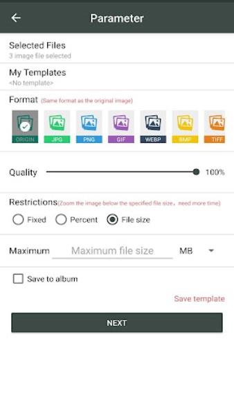 Photo Compressor स्क्रीनशॉट 3