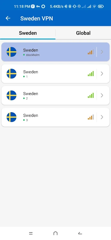 Sweden VPN - Fast & Secure Capture d'écran 0