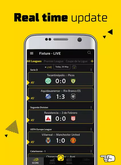 Live Score: football scores ဖန်သားပြင်ဓာတ်ပုံ 1