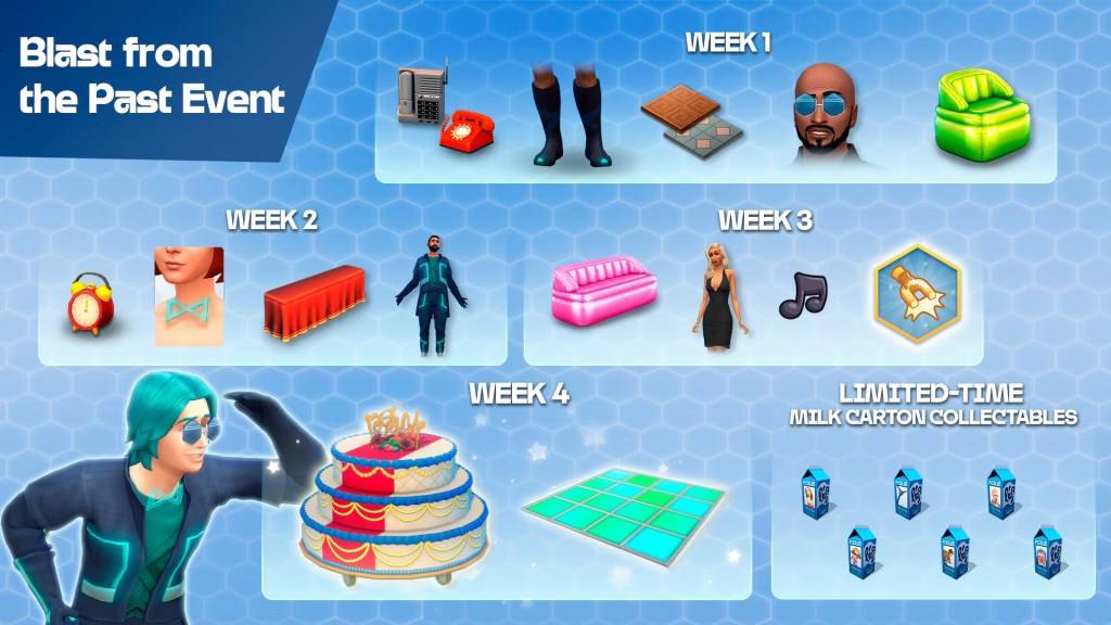 Blast from the Past event Rewards in The Sims 4.