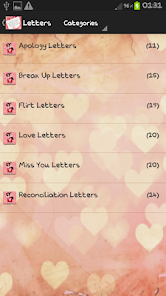 Love Letters & Romantic Quotes Screenshot 0