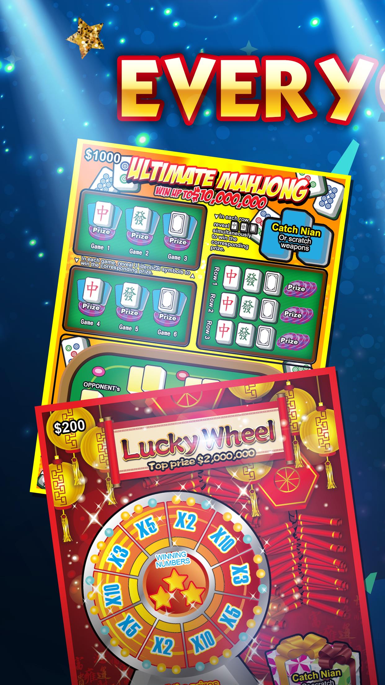 Lottery Scratch Off - Mahjong Tangkapan skrin 0