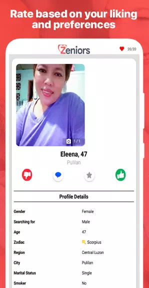 Zeniors - Meet Mature Singles Zrzut ekranu 2