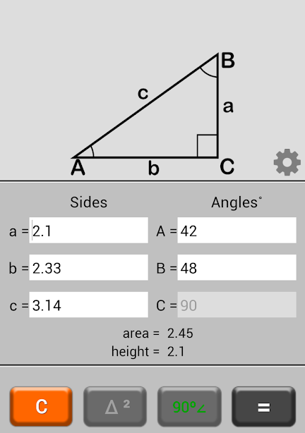 Triangle Calculator Capture d'écran 2