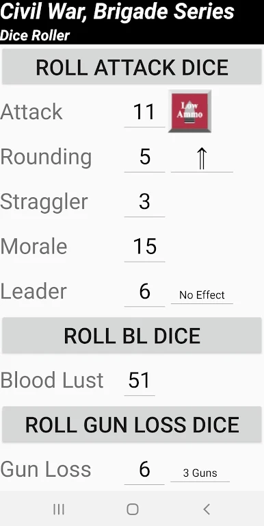 Civil War Brigade Series Dice Roller Screenshot 0