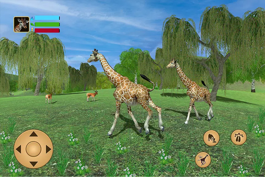 Giraffe Family Life Jungle Sim 스크린샷 0