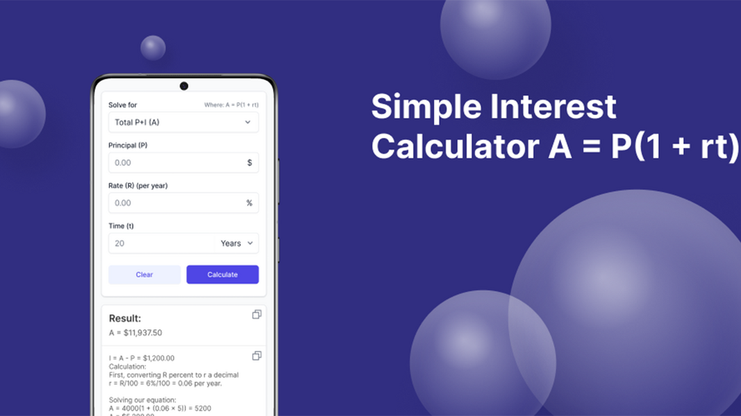 Simple Interest Calculator Ảnh chụp màn hình 2