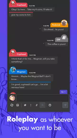 mRPG - Chat app to play RPGs Screenshot 1