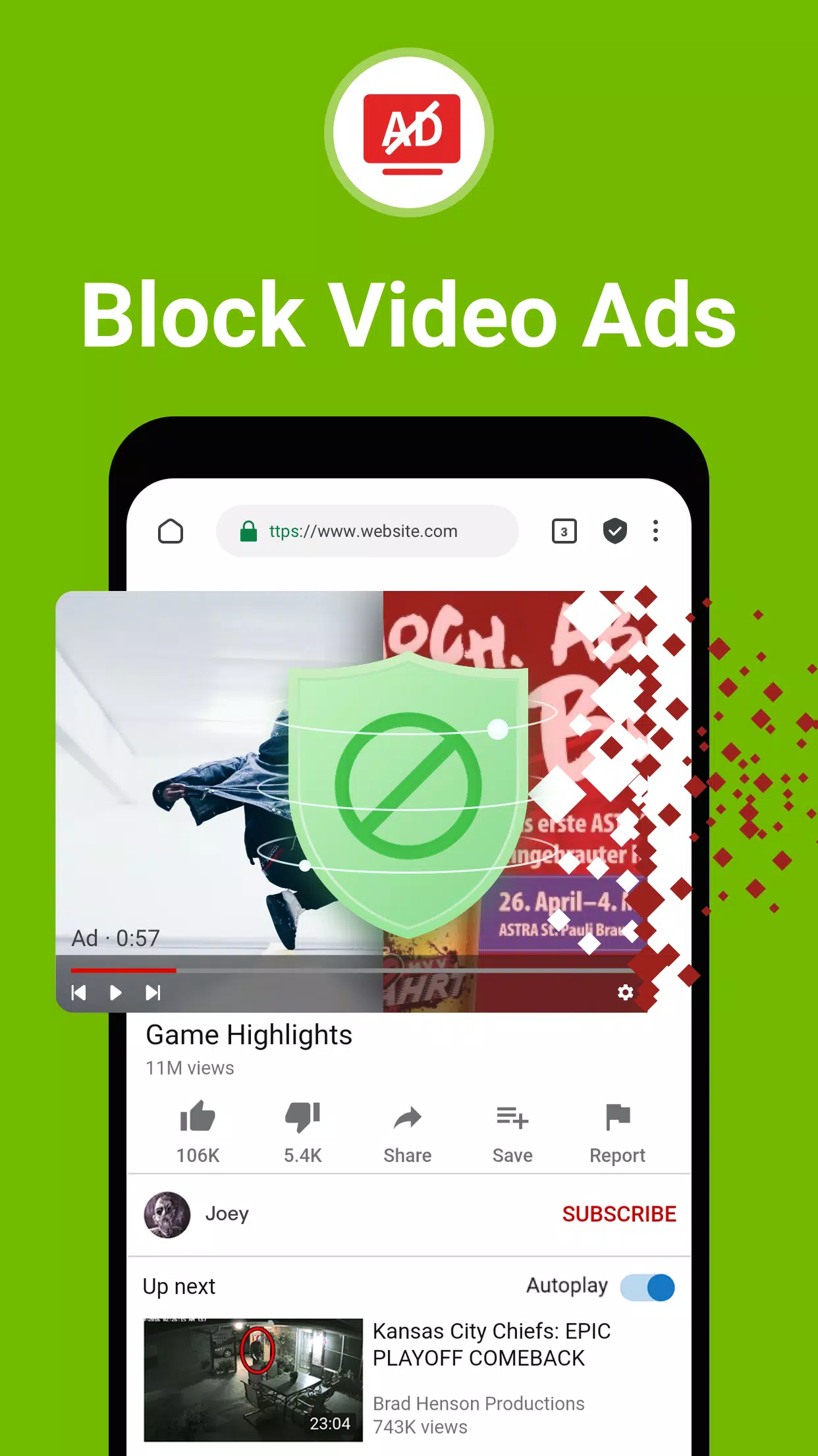 FAB Adblocker Browser: Adblock Captura de pantalla 0