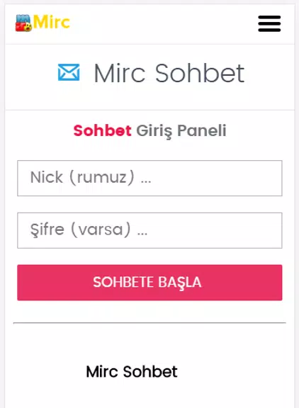 Mirc Sohbet Chat Odaları Zrzut ekranu 0