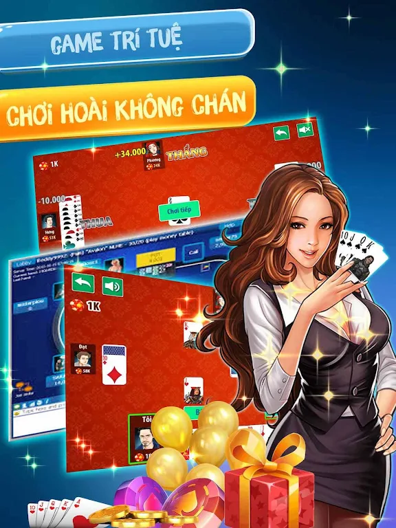 Đánh  tiến lên OFFLINE - tien len mien nam Screenshot 0