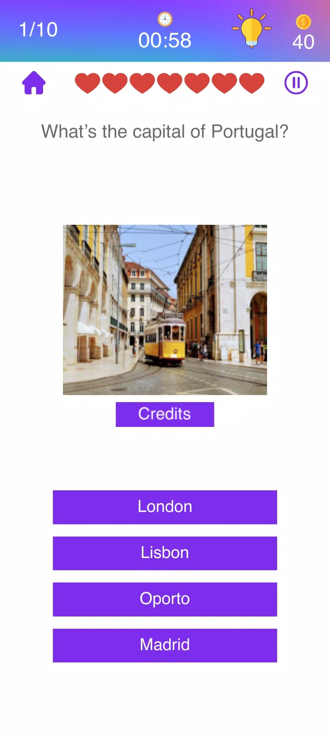 Portuguese Quiz ဖန်သားပြင်ဓာတ်ပုံ 1