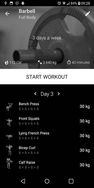 Barbell Home Workout Ekran Görüntüsü 1