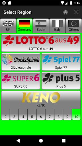 Schermata Lotto Number Generator for EUR 2