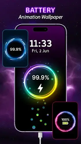 Battery Charger Animation Art Ekran Görüntüsü 0