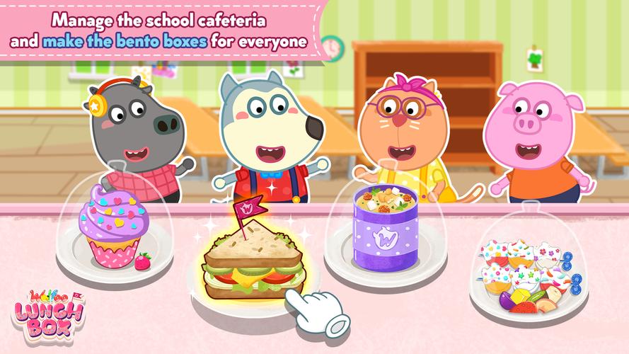 Wolfoo's School Lunch Box Captura de tela 0